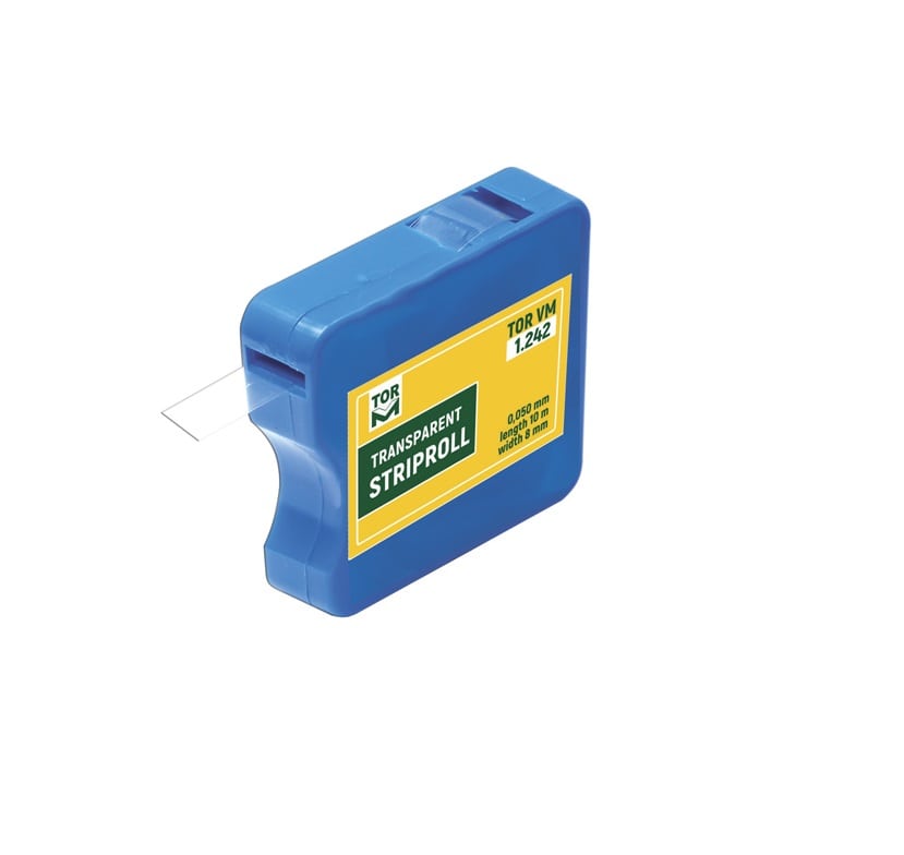 ROULEAU MATRICE TRANSPARENTE 10m (LARGEUR =8MM ; EPAISSEUR = 0,050MM) - TORVM - TOR VM