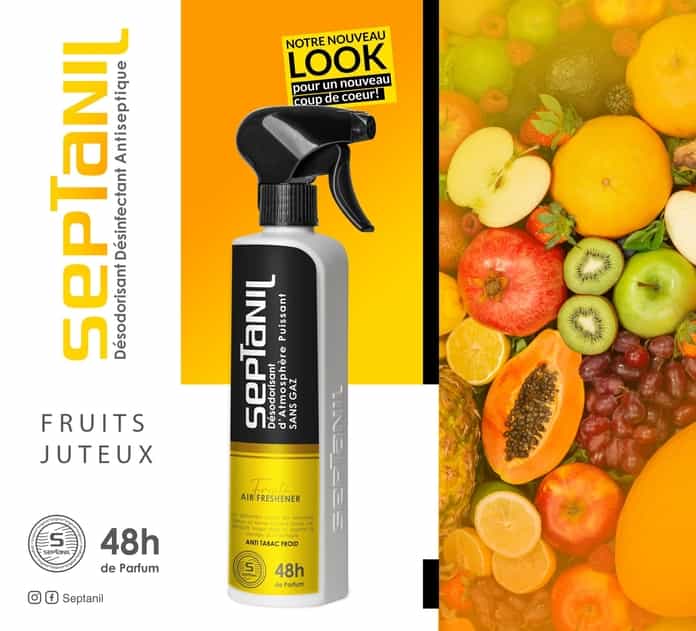 DESODORISANT D'ATMOSPHERE PUISSANT "FRUIT JUTEUX" 500mL SEPTANIL
