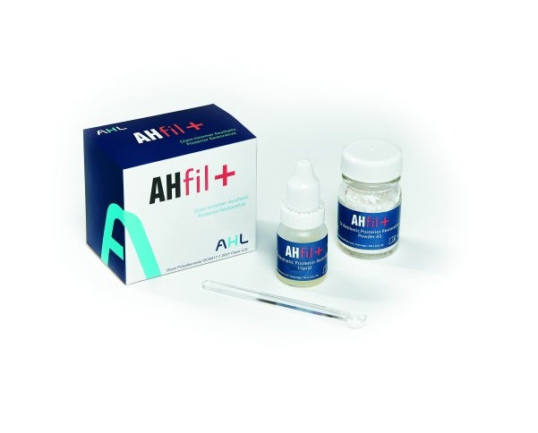 CIMENT VERRE IONOMERE (CVI) (POUDRE / LIQUIDE) RESISTANT A L'ABRASION AHFIL + - AHL - AHL