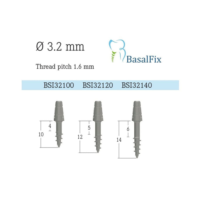 BASAL IMPLANT DIAM. 3,2MM LONG 10MM (REF: BSI32100) - BASAL FIX