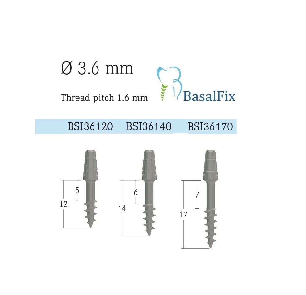 BASAL IMPLANT DIAM. 3,6MM LONG 12MM (REF: BSI36120) - BASAL FIX - BASAL FIX