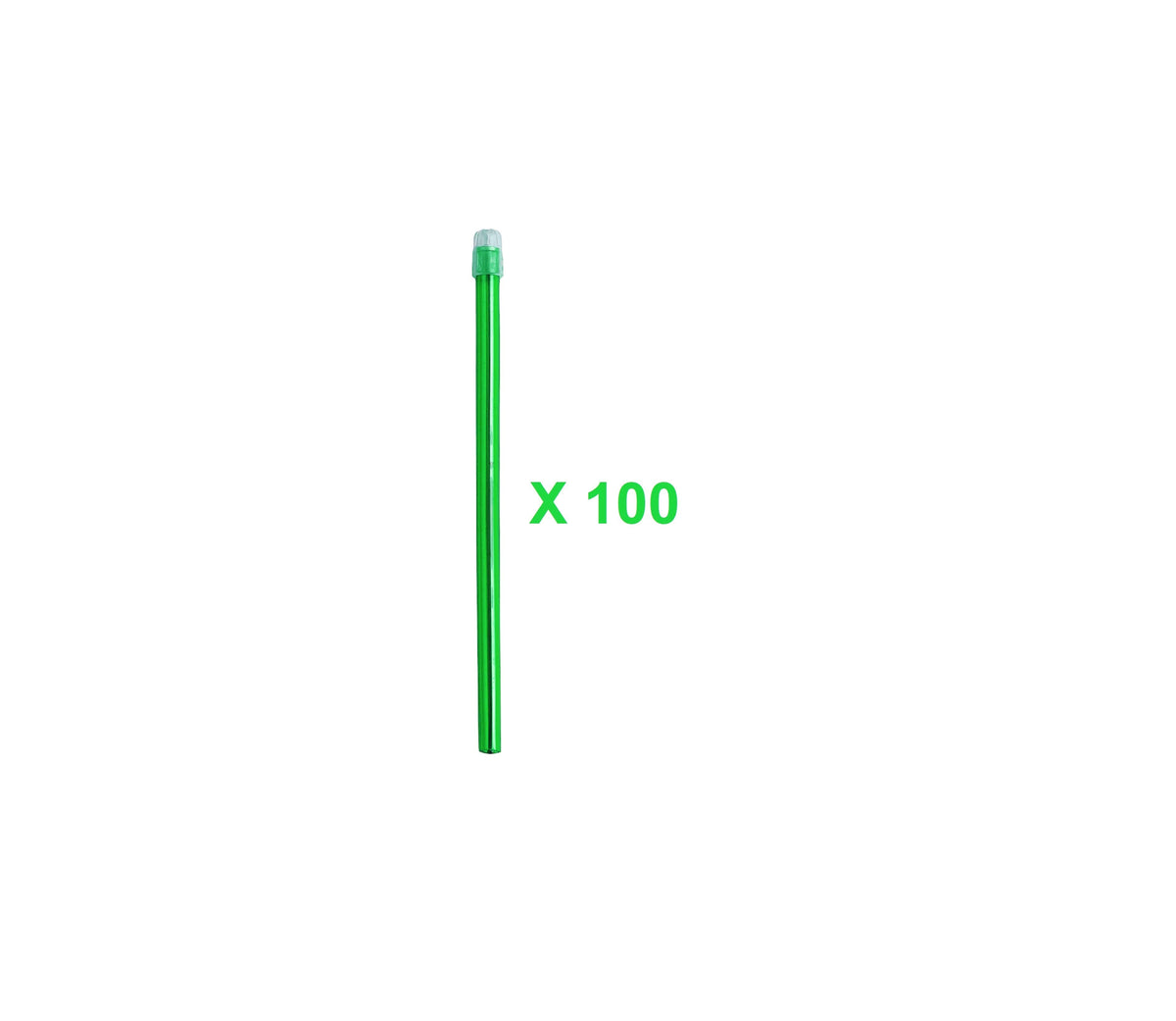 CANULES SALIVAIRE VERT AVEC EMBOUT DETACHABLES (100PCS)