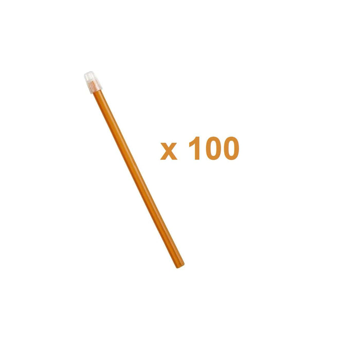 CANULES SALIVAIRE ORANGE AVEC EMBOUT DETACHABLES (100PCS)