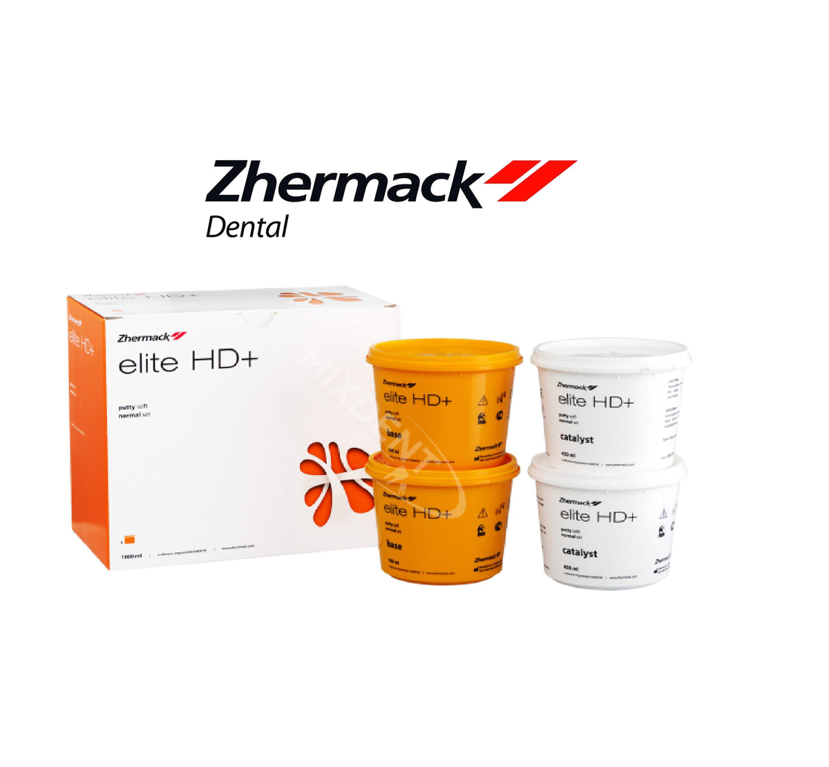 SILICONE PAR ADDITION ELITE HD+ PUTTY SOFT NORMAL Set 2x(450ML + 450ML) - ZHERMACK - ZHERMACK