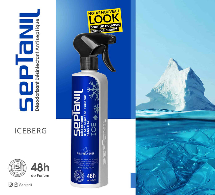 DESODORISANT D'ATMOSPHERE PUISSANT "ICE" 500mL SEPTANIL