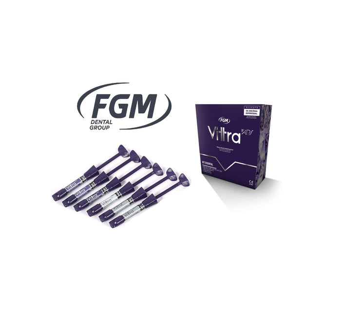 COFFRET RESINE COMPOSITE DE 6 SERINGUES CHARGE EN SILICATE DE ZIRCONE VITTRA APS KIT ESENCIAL - FGM