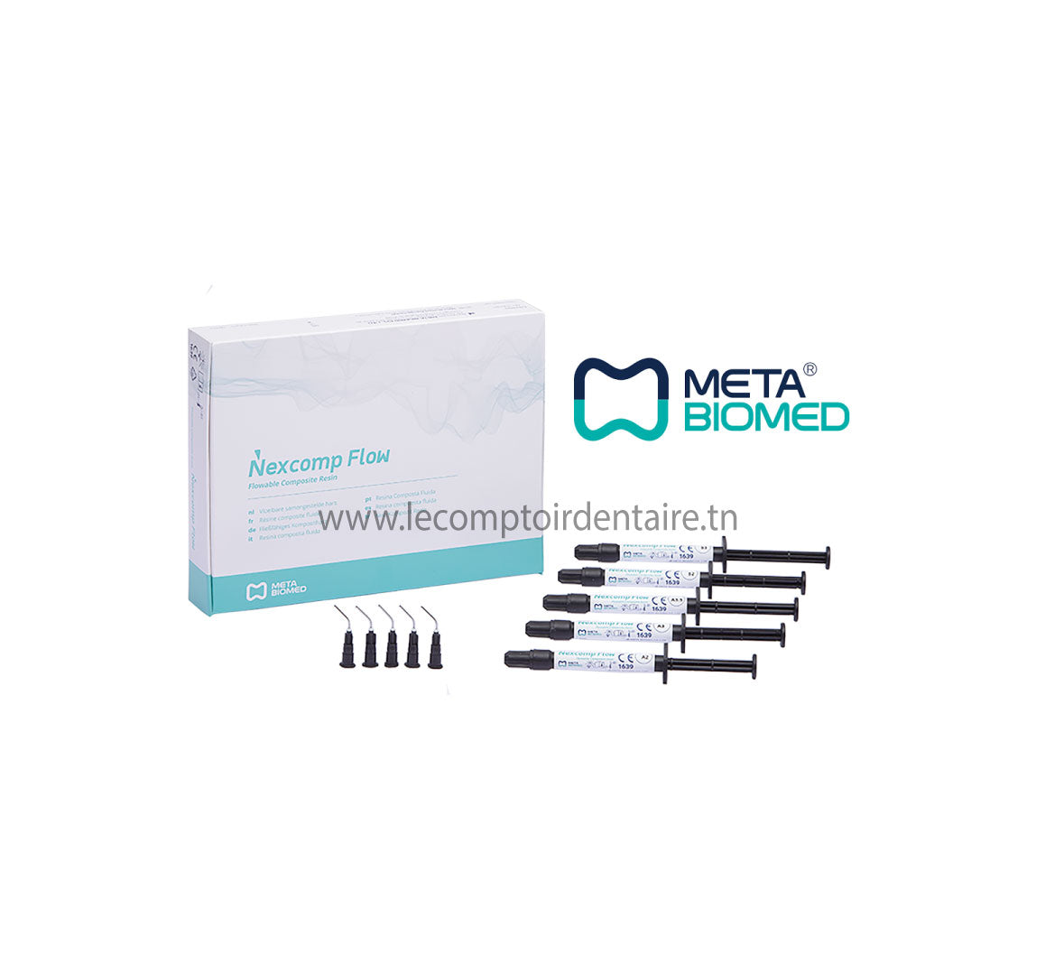 COFFRET RESINE FLUIDE 5 SERINGUES NEXCOMP FLOW - METABIOMED - META BIOMED