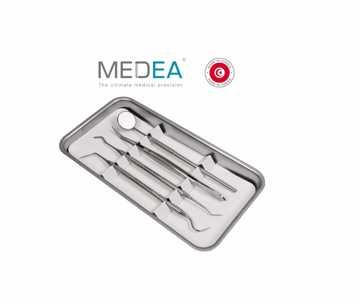 KIT DE DIAGNOSTIC (PLATEAU + 4 INSTRUMENTS) - MEDEA - MEDEA