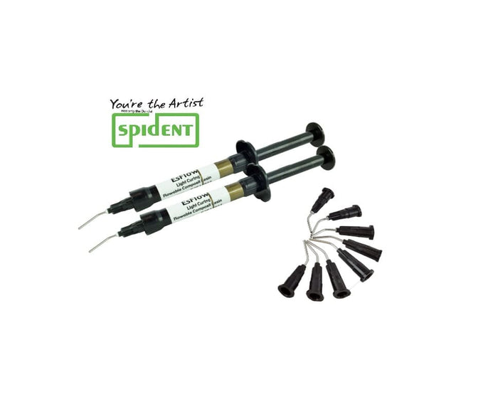 RESINE FLUIDE TEINTE A1 (2 X SERINGUE DE 2G) ESFLOW - SPIDENT