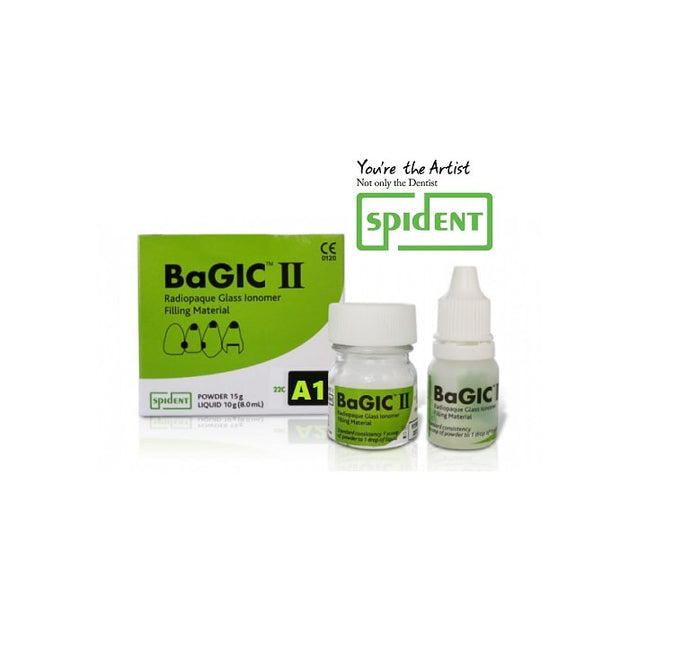 CIMENT VERRE IONOMERE (CVI) (POUDRE / LIQUIDE) BAGIC II - SPIDENT