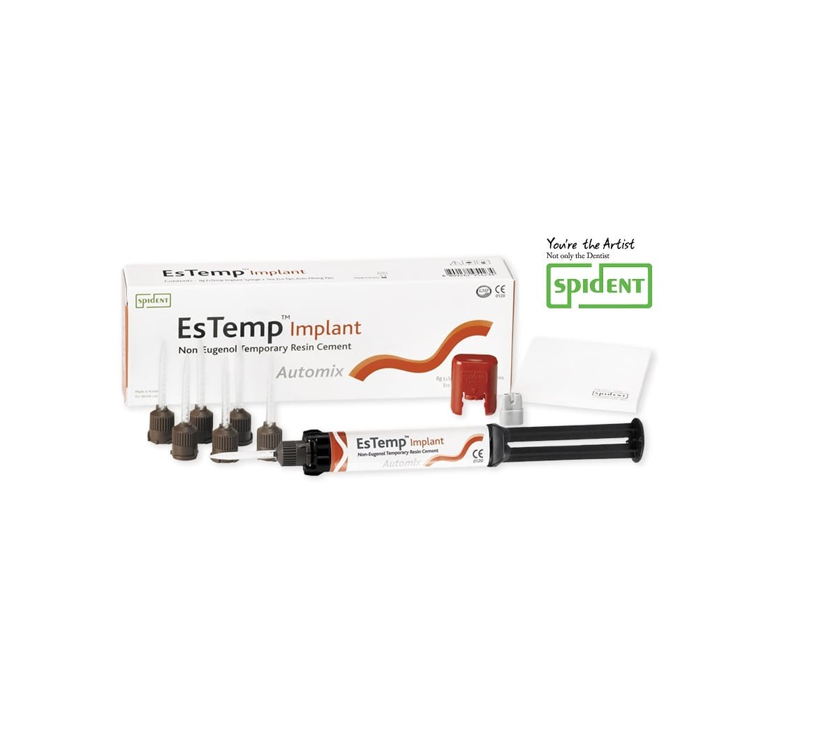 CIMENT A BASE DE RESINE POUR COURONNE SUR IMPLANT EsTemp Implant 1x 8G - SPIDENT - SPIDENT