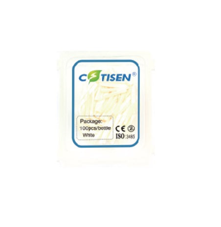 COINS INTER-DENTAIRE EN BOIS BLANC (100 UNITES) - COTISEN