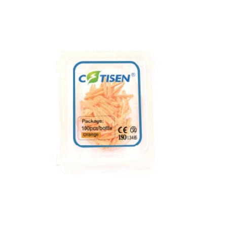 COINS INTER-DENTAIRE EN BOIS ORANGE (100 UNITES) - COTISEN