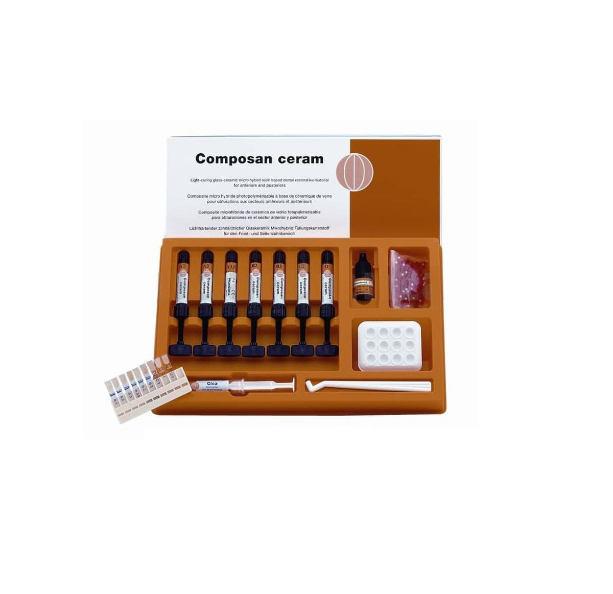 COFFRET RESINE COMPOSITE RENFORCE EN CERAMIQUE COMPOSAN CREAM - PROMEDICA - PROMEDICA