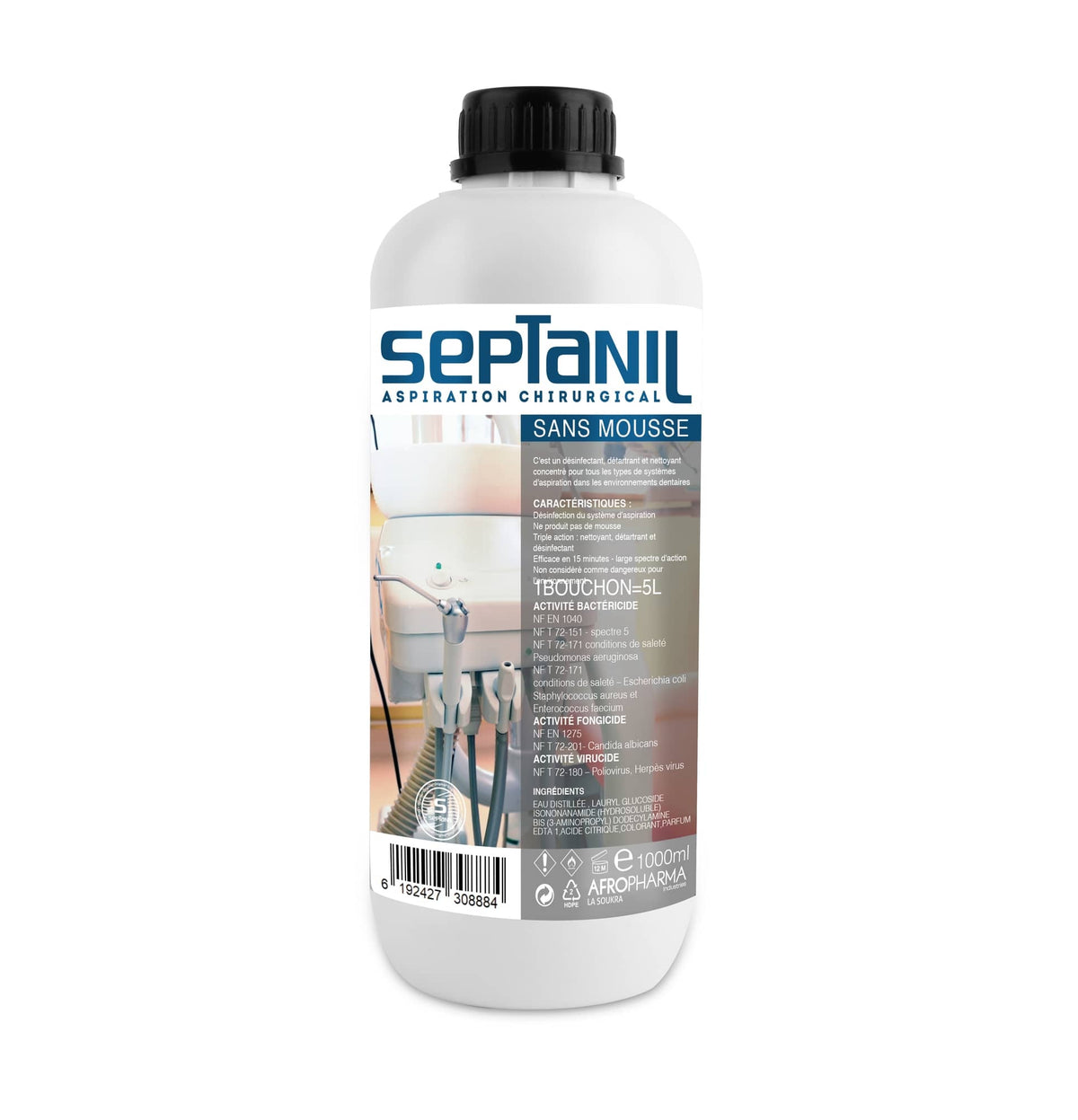 DESINFECTANT ASPIRATION CHIRURGICAL CONCENTRE 1 LITRE - SEPTANIL - SEPTANIL