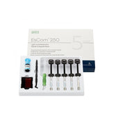 COFFRET RESINE COMPOSITE CHARGE EN SILICATE DE ZIRCONIUM 5 SERINGUES ESCOM 250 - SPIDENT - SPIDENT