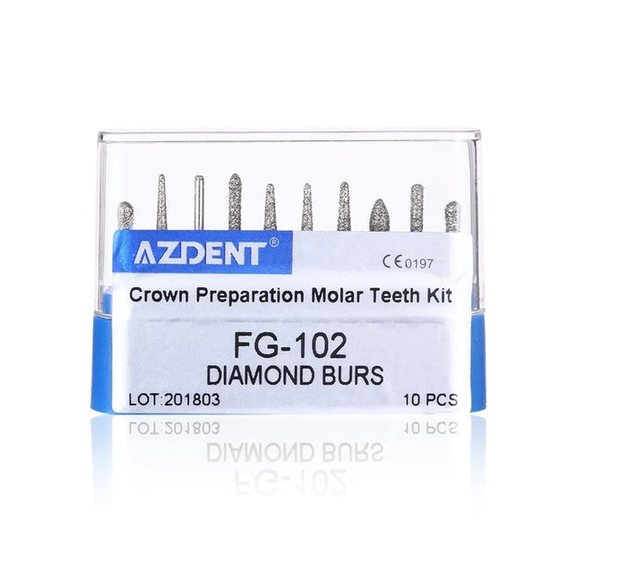 KIT DE 10 FRAISES DIAMANTEE (PREPARATION POUR COURONNE) FG-102