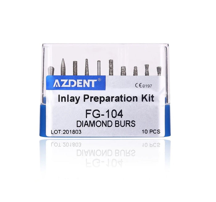 KIT DE 10 FRAISES DIAMANTEE FG-104 POUR PREPARATION INCRUSTATION