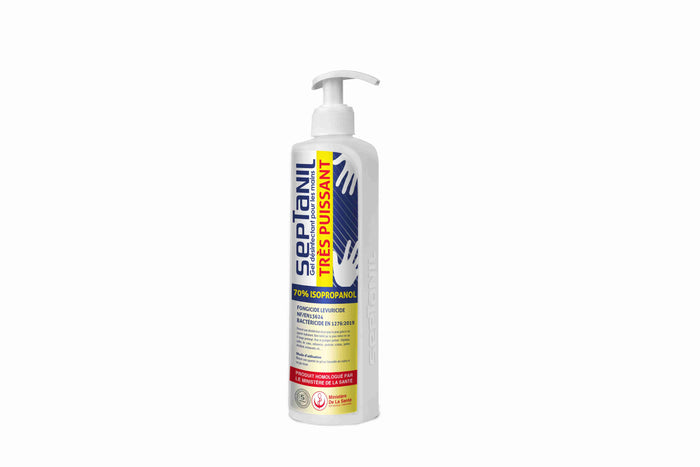 GEL ANTI BACTERIEN CITRON POUR LES MAINS 99.9% (500ML) - SEPTANIL