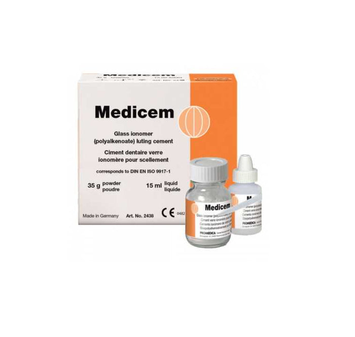 CIMENT DE SCELLEMENT DEFINITIF A BASE VERRE IONOMERE MEDICEM - PROMEDICA