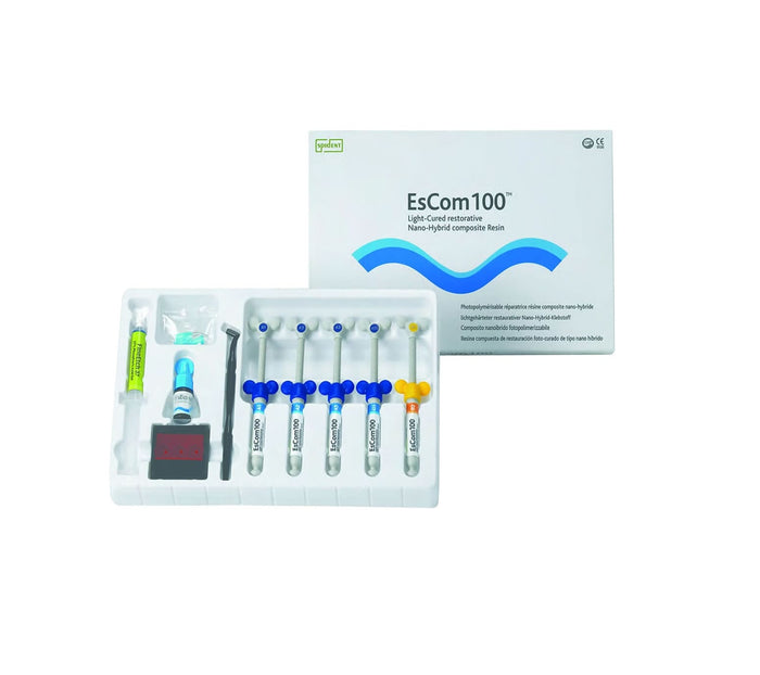 COFFRET RESINE COMPOSITE 5 SERINGUES ESCOM 100 - SPIDENT