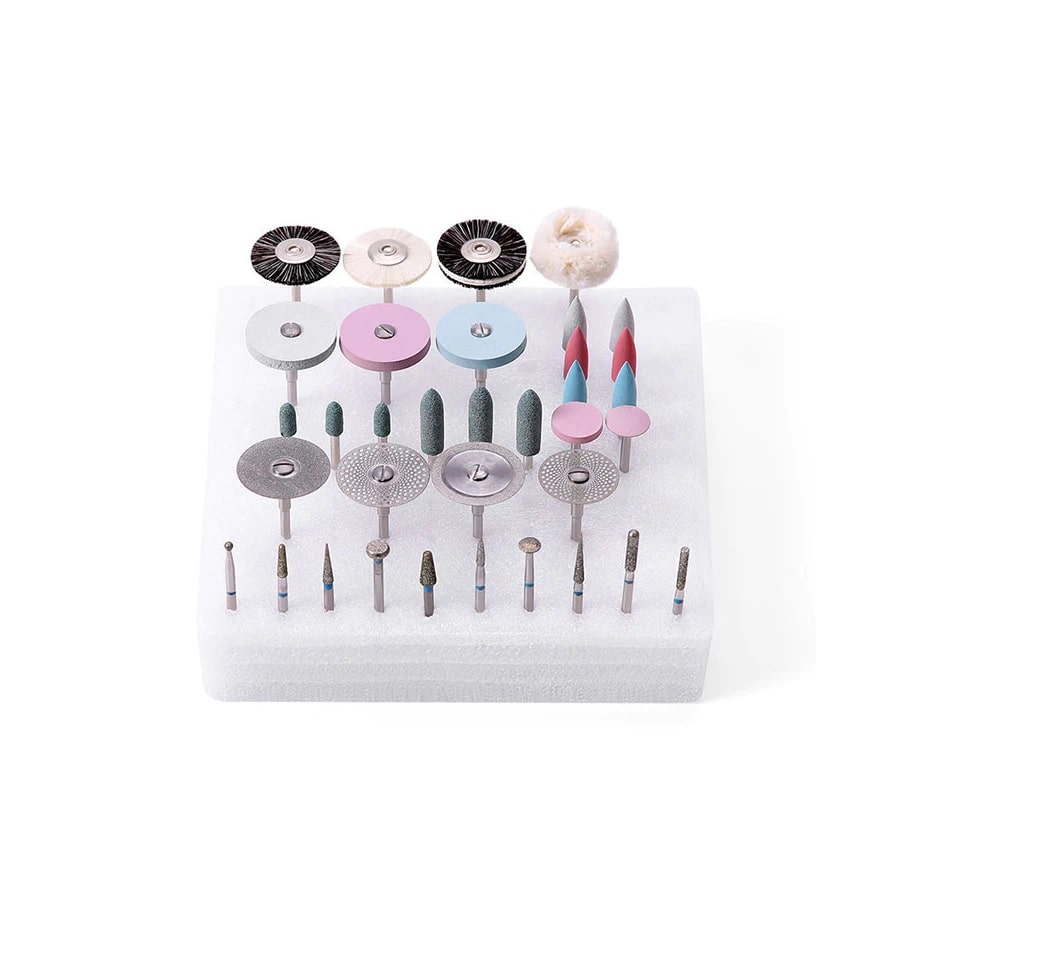 KIT DE POLISSAGE DE LABORATOIR POUR CERAMIQUE ET PORCELAINE 35PCS