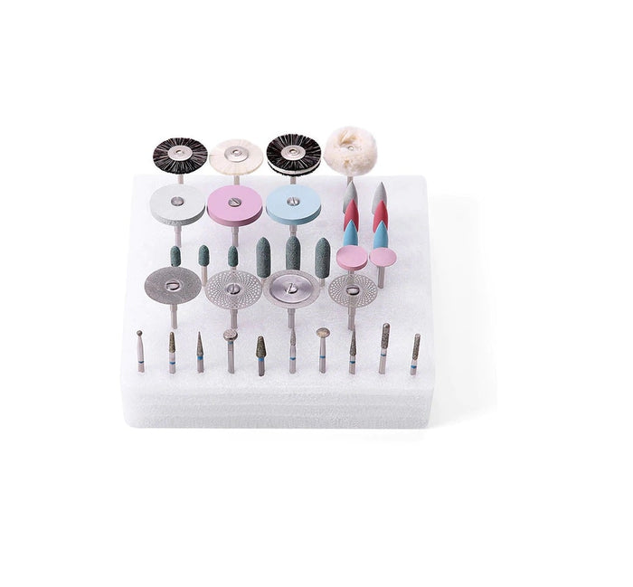 KIT DE POLISSAGE DE LABORATOIR POUR CERAMIQUE ET PORCELAINE 35PCS
