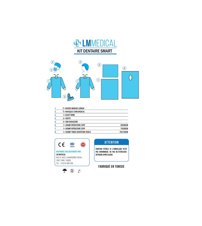 KIT STERILE POUR IMPLANTOLOGIE SMART - LM MEDICAL