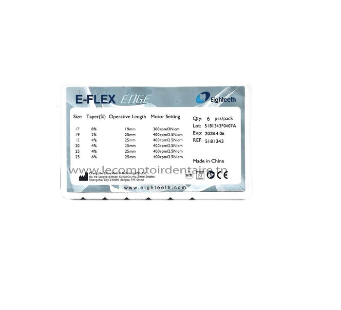 ASSORTIMENT LIMES MECANISEE E-FLEX EDGE - EIGHTEETH