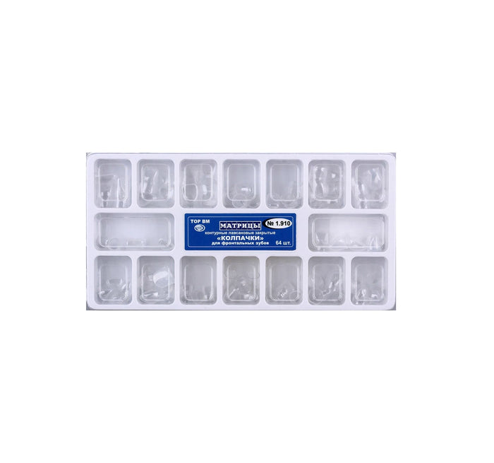 COURONNES ANTERIEURE TRANSPARENTE 1.910 (64 PIECES) - TOP BM
