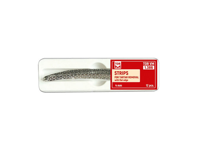 BANDE METALLIQUE PERFOREES DENTAIRE POUR L'ELIMINATION DU TARTRE 12 PCS - TOR VM